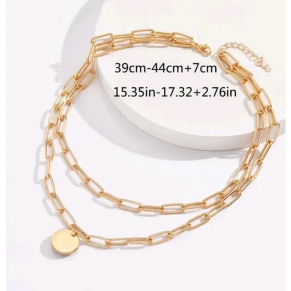 14K Gold Filled Paper Clip Gold Filled Necklace - Picture 4 of 4
